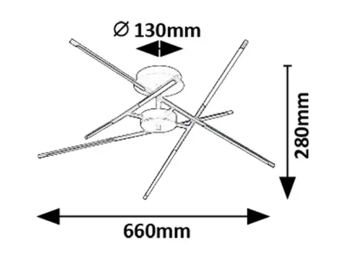 Luster Rabalux 71338 LED 40W 2800lm 3000K 230V IP20